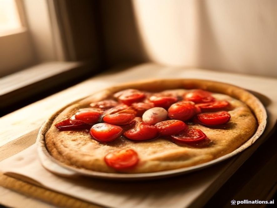 Focaccia barese con pomodorini e olive in teglia